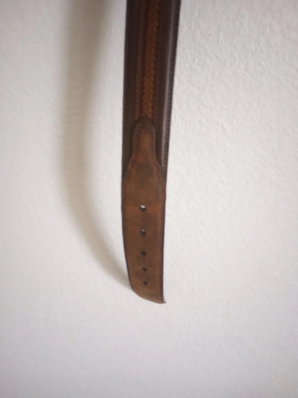 NWT Nocona Men's Western Brown Leather Braided Lace Center Belt Size 36